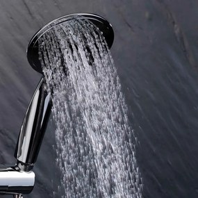 Set de duș argintiu mat din plastic 70 cm cu duș de mână Hydro – douceur d'intérieur