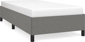 vidaXL Cadru de pat fără saltea, gri închis, 90x190 cm, textil