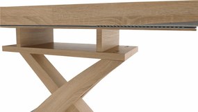 Masă dining,  stejar, 160-200x90 cm, BONET NEW TIP 2