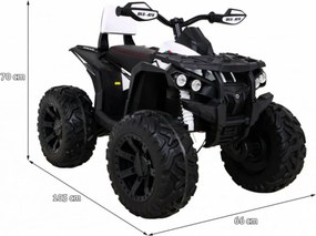 ATV Electric cu acumulator pentru copii NOVOKIDS™ PowerQuad PRO , Cu melodii si lumini, Lungime 103 cm, 3-8 ani , Max 35 kg , Roti EVA, 12V, 4