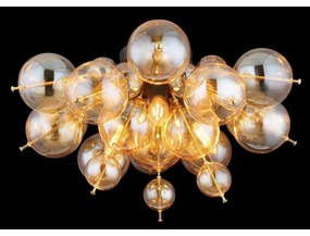 Lustra aplicata design modern UDO 3L negru/chihlimbar