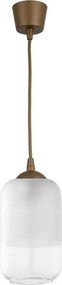 Brilagi - Pendul LED pe cablu RETRO GLASS 1xE27/60W/230V diam. 14 cm maro/alb