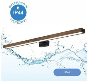 Aplică LED pentru oglindă Brilagi WOODY MIRROR LED/15W/230V IP44 stejar/negru