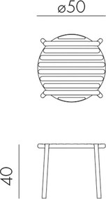 Masa Exterior Nardi - Doga Table - Tabacco