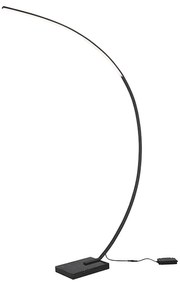 Lampa de podea de design neagră incluzând LED cu dimmer - Dina