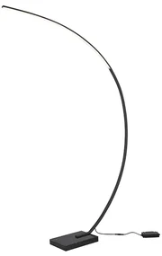 Lampa de podea de design neagră incluzând LED cu dimmer - Dina