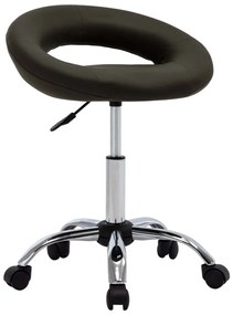 vidaXL Scaun de lucru pivotant, maro, piele ecologică