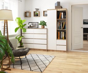 Raft Rehana (Stejar sonoma + Alb). 1069476