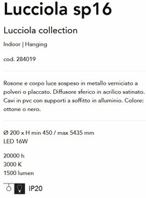 Lustra LED design minimalist Lucciola sp16 cupru