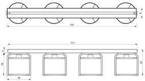 Plafonieră JONKO 4xE27/60W/230V
