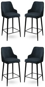 Set de scaune de bar Enox Anthracite, 4 buc.