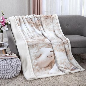 Pătură cu blăniţă 3D VISURI DE MIEL 140 x 200 cm