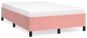 379533 vidaXL Cadru de pat, roz, 120x190 cm, catifea