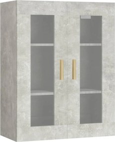 vidaXL Dulap de perete suspendat, gri beton, 69,5x34x90 cm
