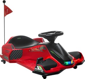 HOMCOM Kart Electric pentru Copii cu Pedale pentru Copii cu Pornire Lentă și Centură, 90x53x99 cm, Roșu | Aosom Romania