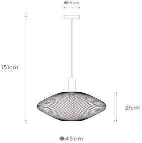 Lustră pe cablu MESH 1xE27/40W/230V Lucide 21423/45/30