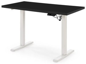 Masa de birou cu functie de reglare a inaltimii B54 negru/alb L120 cm