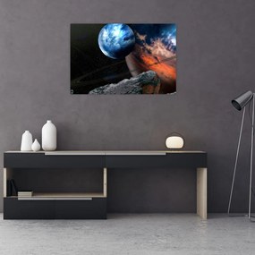 Tablou planetei în cosmos (90x60 cm)