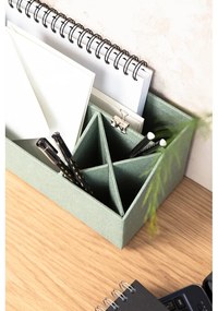 Organizator verde pentru papetărie din carton Elisa Canvas Paper Laminate – Bigso