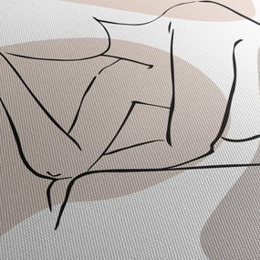 Tablou - Femeie corp linie de artă N⁰1 (cu ceas) (90x30 cm)