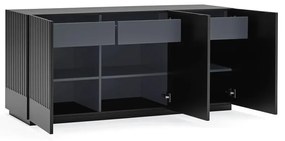 Comodă Teulat Doric, lățime 150 cm, negru