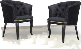 Fotoliu Milano, negru, picioare negru, Homs