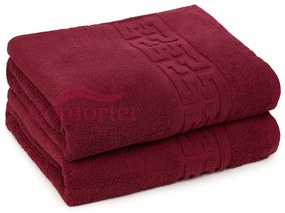 2 Prosoape Fata Bumbac 620g Hotel PRG611 Burgundy 50x90 cm