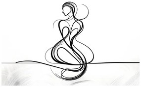 Tablou linii elegante de femeie