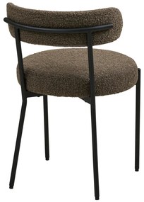 Badalona Scaun de masă, cataramă, maro, picioare negre