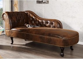 Canapea relax clasica stil englezesc Chesterfield maro antic