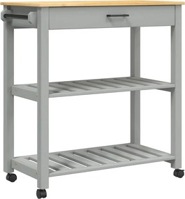 vidaXL Cărucior de bucătărie „MONZA”, 84x40x88,5 cm, lemn masiv de pin