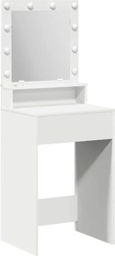 vidaXL Masă de Machiaj cu raft Alb 50 x 41 x 135 cm Lemn compozit