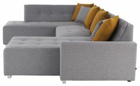 Canapea, gri/muştar, model stânga, BELLIS U