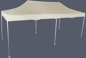 Pavilion de grădină  3x6m – din aluminiu, Fără pereţi laterali, Bej