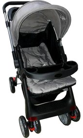 Carucior nou nascuti 2 in 1 BABY CARE™ PRO C18, Maner reversibil, Spatar reglabil in 3 trepte, Amortizoare, Frana picior,Pliabil ,GRI