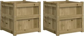 vidaXL Jardiniere de gradina , 2 buc., lemn de pin impregnat