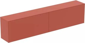 Dulap baza suspendat Ideal Standard Atelier Conca 2 sertare cu blat 240 cm rosu - oranj mat