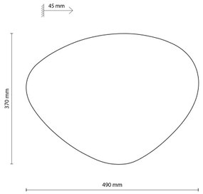 Aplică STONE 3xG9/8W/230V 37x49 cm negru