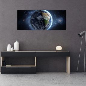 Tablou - Vedere din spațiu (120x50 cm)