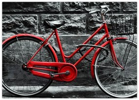 Tablou pe sticlă - Bicicleta istorică (70x50 cm)