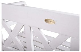 Bancă de grădină albă din lemn masiv Vancouver - Garden Pleasure