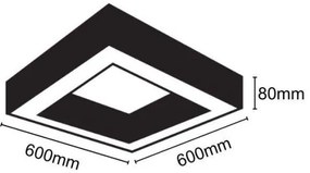 Plafonieră LED LED/40W/230V 4000K 60x60 cm