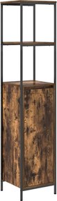 vidaXL Dulap de baie cu rafturi stejar afumat 36x35x165 cm