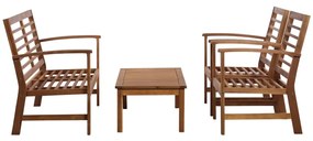 47282 vidaXL Set mobilier de grădină, 4 piese, lemn masiv de acacia