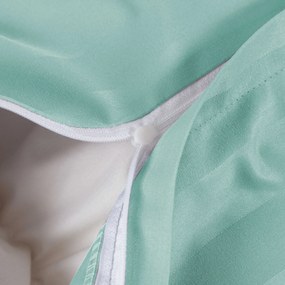 Lenjerie de pat hoteliera din microfibra JASMINE menta - dunga 2 cm Dimensiunile lenjeriei: 2 buc 70 x 80 cm | 160 x 200 cm