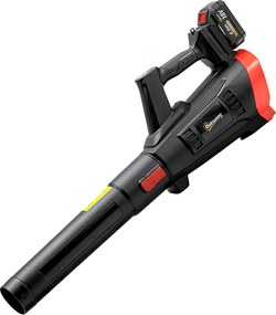 Outsunny Suflător cu Baterie 18V, Suflător de Frunze cu 2 Baterii 4Ah, Motor Brushless 600W, 3 Trepte Viteză 149 km/h, Turbo Boost, 2 Țevi, Încărcător, pentru Grădină Frunze Zăpadă Praful | Aosom Romania
