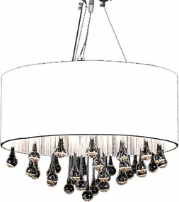 vidaXL Candelabru cu 85 de cristale, alb