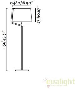 Lampadar / Lampa de podea moderna BERNI 29336