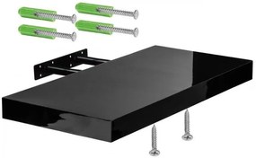 Raft de perete stilist Volato, 80 cm, lemn închis la culoare