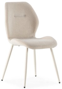 Scaune de dining crem 4 buc. tapițate Ansu – Marckeric